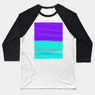 "Horizon" - Digital Psychedelic Design Baseball T-Shirt